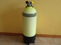 Tauchflasche 15 Liter,mit Nautec Doppelventil, sehr guter Zustand