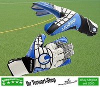 Torwarthandschuhe Uhlsport Eliminator Soft Pro weiß/schwarz/blau Größen 5 - 11