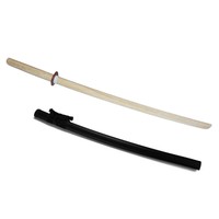 Bokken aus weißer Eiche mit Saya, Holzschwert mit Schwertscheide, NEU