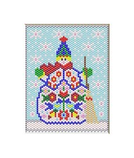 Folk Art Snowman~Pony Bead Banner Pattern Only
