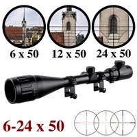 6 - 24 x 50 AOE  Luftgewehr Zielfernrohr  Mil Dot Riflescope mit Montagen