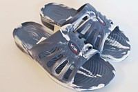 Damen Badelatschen Badepantoletten Badeschuhe blau/weiß Gr. 36 37 38 39 40 41