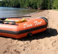 Schlauchboot Wunschname 2 Stück 20cm FZ2992