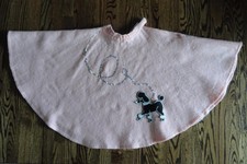 Pink Felt Poodle Skirt with Black Poodle waist 19 - 21 inches