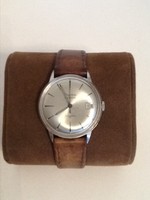 Herrenarmbanduhr DUGENA  Jongster Calendar Original Lederarmband 60 iger Jahre