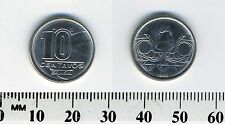 Brazil 1989 - 10 Centavos Stainless Steel Coin - Miner, three diamonds