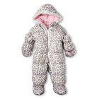 NEW Girls Size 3-6 months Pram Bunting Snowsuit CARTERS cheetah pink