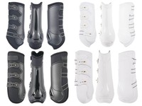 Harrys Horse Dressurgamaschen 4er Set Grand Prix Piaff vorne hinten weiss schwar