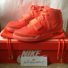 NIKE AIR YEEZY 2 RED OCTOBER Sz US6 UK5.5 KANYE WEST 508214-660 LEGIT+Receipt