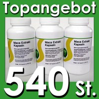Hochdosierte Maca Kapseln 540 St Testobooster Vitamine Muskelaufbau