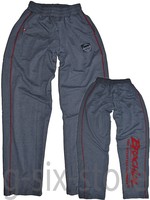 BRACHIAL Sporthose SIGN graumeliert/rot, Fitness Bodybuilding Trainingshose Hose