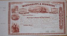 1850s John A. Dix-Signed Stock Certificate: Mississippi & Missouri Rail Road Co.