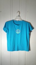 HARD ROCK CAFE ORLANDO  TEE WOMEN'S LARGE BLUE SHORT SLEEVE GRAPHIC 