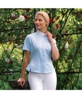 Elt/Waldhausen  Turnierbluse, blau weiß gestreift, Gr. 40, kurzarm, Alexa