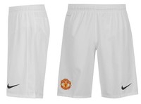 Nike Manchester United Heim Hose 2014 2015 alle Größen Weiß Neu mit Etikett
