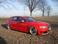 1:18 Audi RS4 Avant Tiefer Tuning mit 21 Zoll Audi RS6 Echt Alu Felgen
