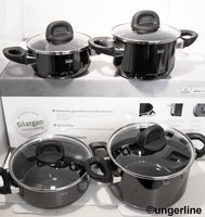 Silit Kochtopfset 4 tlg Modesto schwarz Silargan Induktion Topfset BT/FT 16 + 20