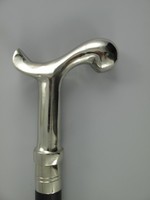 Spazierstock vernickelt Elegant Gehhilfe Stock durchgehend schwarz 94,5 cm 