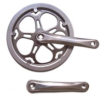  Fahrrad Kettenradgarnitur Kurbel Sugino 52 Zähne Kurbelgarnitur Kurbeln silber