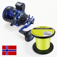 Multirolle mit Schnurzähler Rechtshand inkl. Schnur 330m 0,30mm Rolle mit Schnur