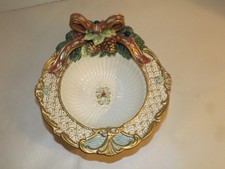 Fitz & Floyd Classics 8" CHRISTMAS CANDY/SERVING BOWL