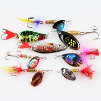 Wobbler set Spinner set 8 Kunstköder Lure Jigkopf Gummifische Twister Forelle