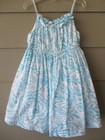 OLD NAVY Toddler Girl's 3T Blue & White Print Sundress ~ pre-owned