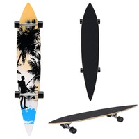 [pro.tec]® Longboard Skateboard 116x22cm Streetsurfer Cruiserboard Komplettboard