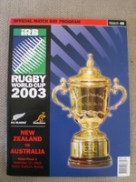 New Zealand ALL BLACKS vs. Australia 2003 Rugby WC SemiFinal Programme