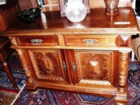 antike schöne Gründerzeit Historismus Kommode Nußbaumholz 