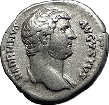 Hadrian 117-138AD Rare Silver Ancient Roman Coin Pietas Loyalty i58517