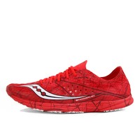 Saucony Endorphin Racer Red White 47 Laufschuhe Running Rot Weiß