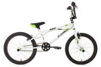 20" BMX BIKE FREESTYLE FAHRRAD RAD HEDONIC WEISS-GRÜN 360° ROTOR 4 PEGS 593B