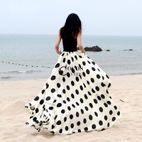 Lang Rock Damen Maxirock Boho Sommerrock Strandrock Langer Strand Glockenrock