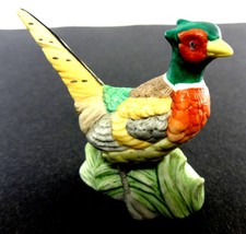 1987 Lefton China Pheasant Bisque Figurine Handpainted # 6074 Sri Lanka