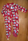 Boys Girls The Children's Place FLEECE PAJAMAS Sleeper Size 4 4T Xmas Red Polar