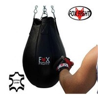 FOX-FIGHT Maisbirne Boxbirne Leder ungefüllt Schlagbirne Sandsack Boxsack