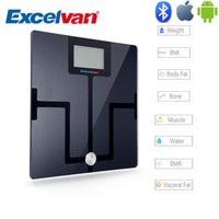 Bluetooth Digital Personenwaage Körperwaage Körperfettwaage Analyse-Waage App DE