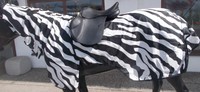 BUCAS Buzz Off Riding Zebra, Bucas Fliegen Ausreitdecke mit abnehmbarem Hals