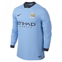 Nike Manchester City Long Sleeve Stadium Home Trikot 2014/15 Fußball [L]