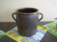 antiker großer Steinguttopf, Gurkenfass mit Henkel