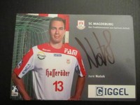 16469 Jure Natek SC Magdeburg Handball original signierte Autogrammkarte
