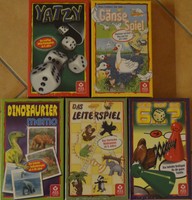 ASS Reisespiel Spiel Yatzy, Memory, Leiterspiel, Gänsespiel und Wer hat die 6? 