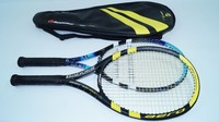 2xTennisschläger broken Babolat racket cracked gebrochen Aero Tour Pure Drive