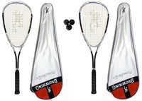 2 x Browning Platinum Nano Titanium 150 Squash racketts + 3 Squash Bälle