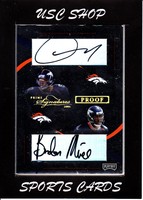 WILLIAMS / MIREE ( BRONCOS ) 2004 PLAYOFF PRIME GOLD AUTO /50 BV 30$ CARD NFL