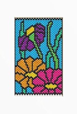 Stained Glass Wildflowers~Beaded Banner Pattern