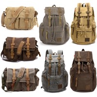 Herren Canvas Rucksack Schultertasche Messenger Bag Umhängetasche Sport -Tasche