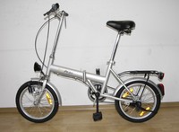 Klapprad, Faltrad 16" Tob Pedo, 3-Gang, silbern