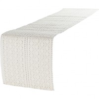 Tischläufer Mirthe Häkel beige 30x140cm